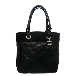 Chanel Tote Bag Paris Biarritz MM Coated Canvas Leather
